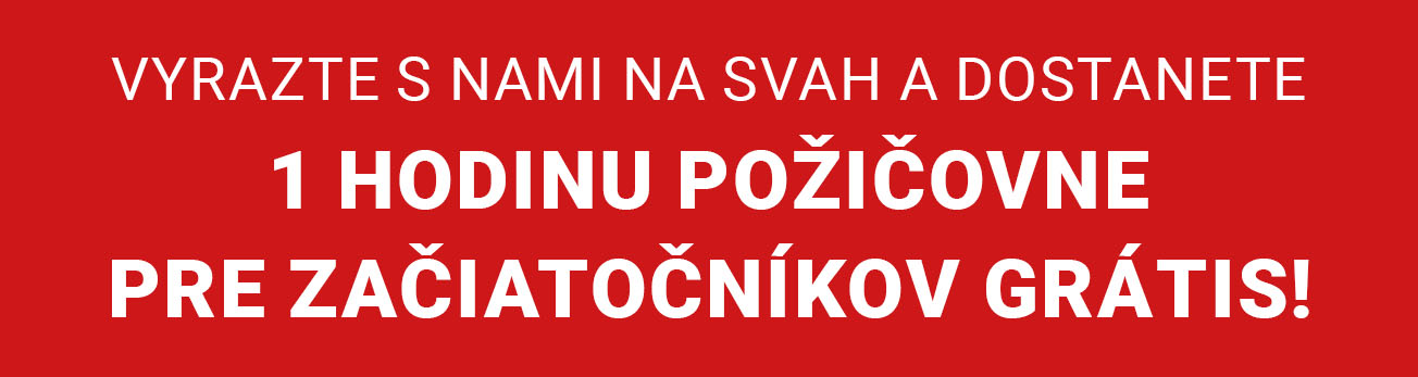 1 hodina požičovne pre začiatočníkov grátis
